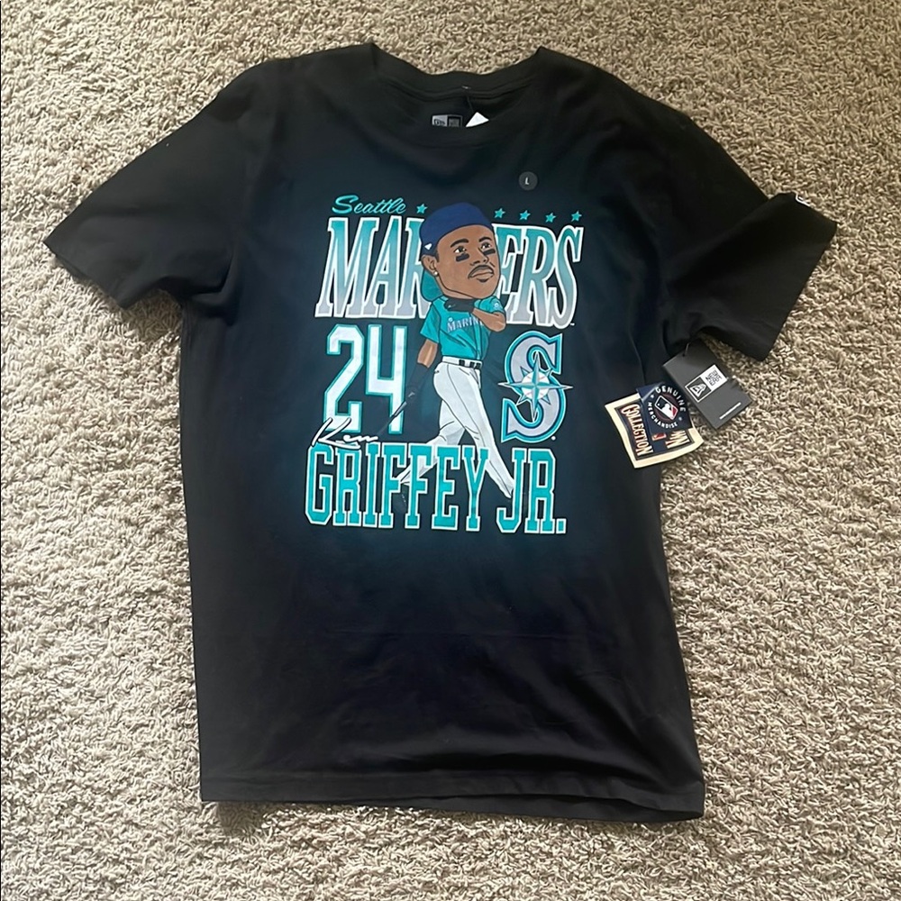 Seattle Mariners Ken Griffey Jr. Black T-Shirt